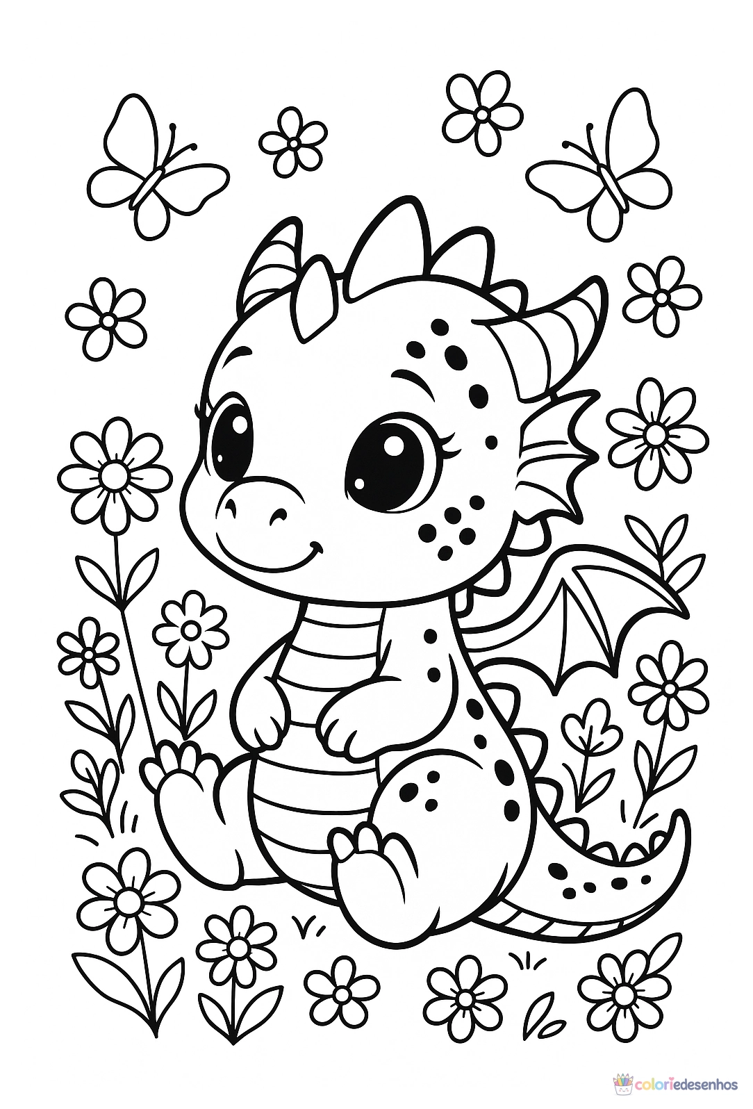 Dragão para colorir