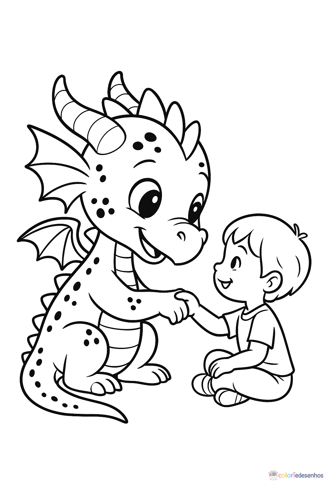 Dragão para colorir
