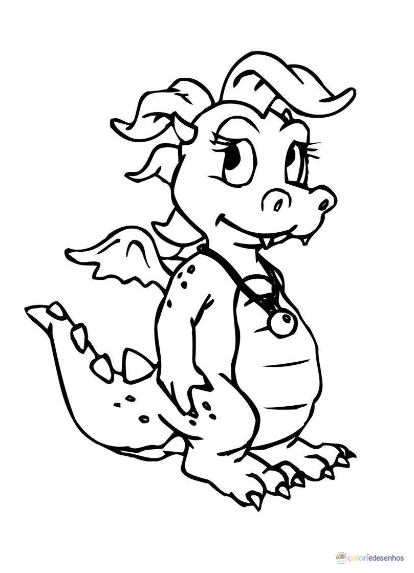 Desenhos de Dragões para colorir