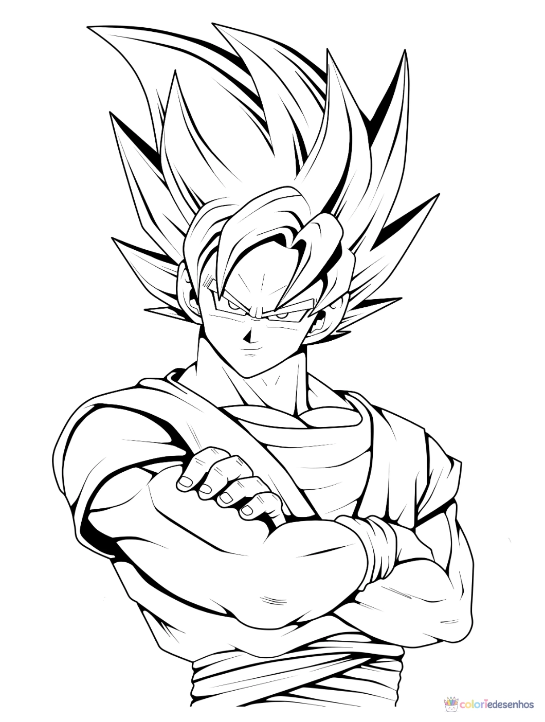 Goku para colorir