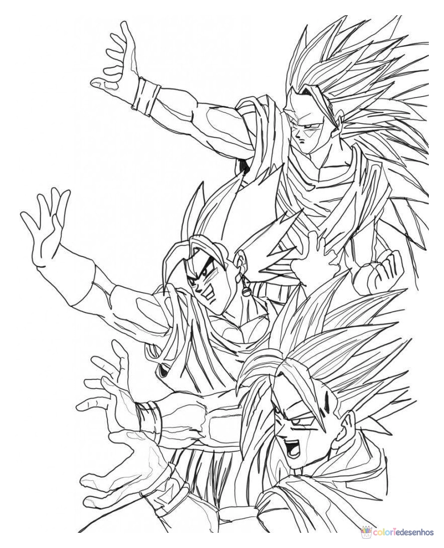 Dragon Ball Z para colorir
