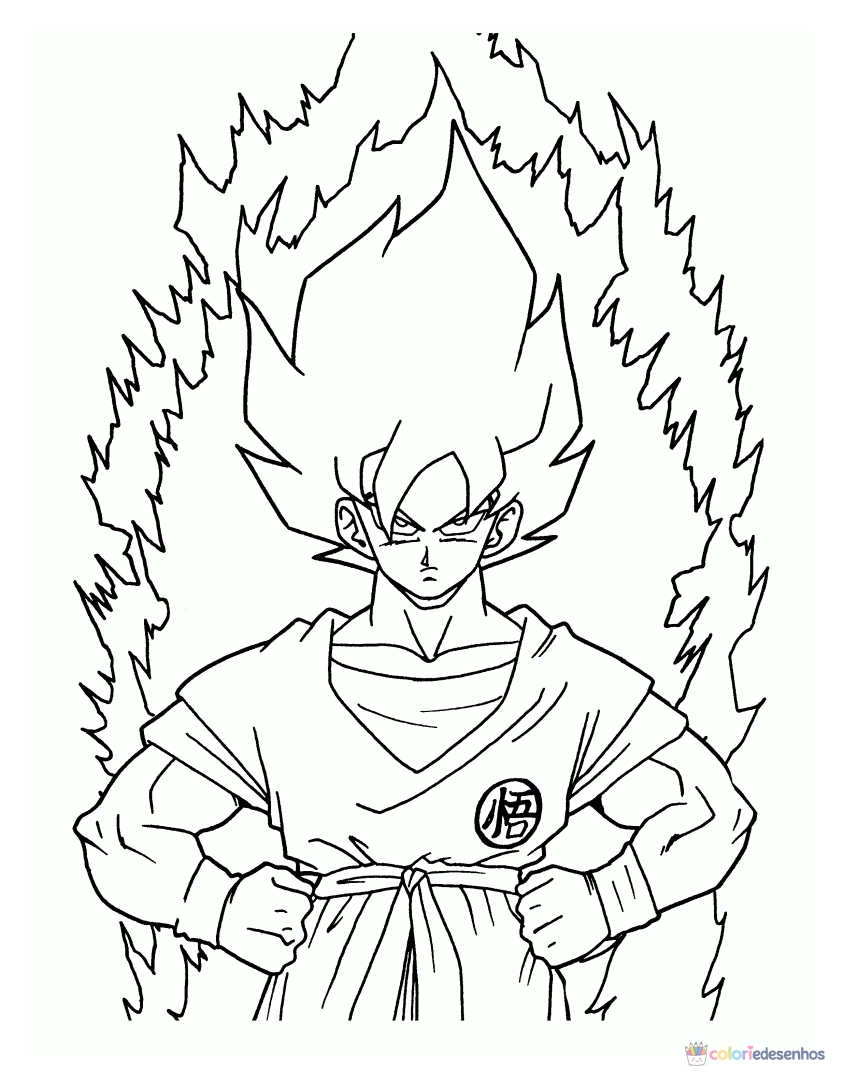 Dragon Ball Z para colorir