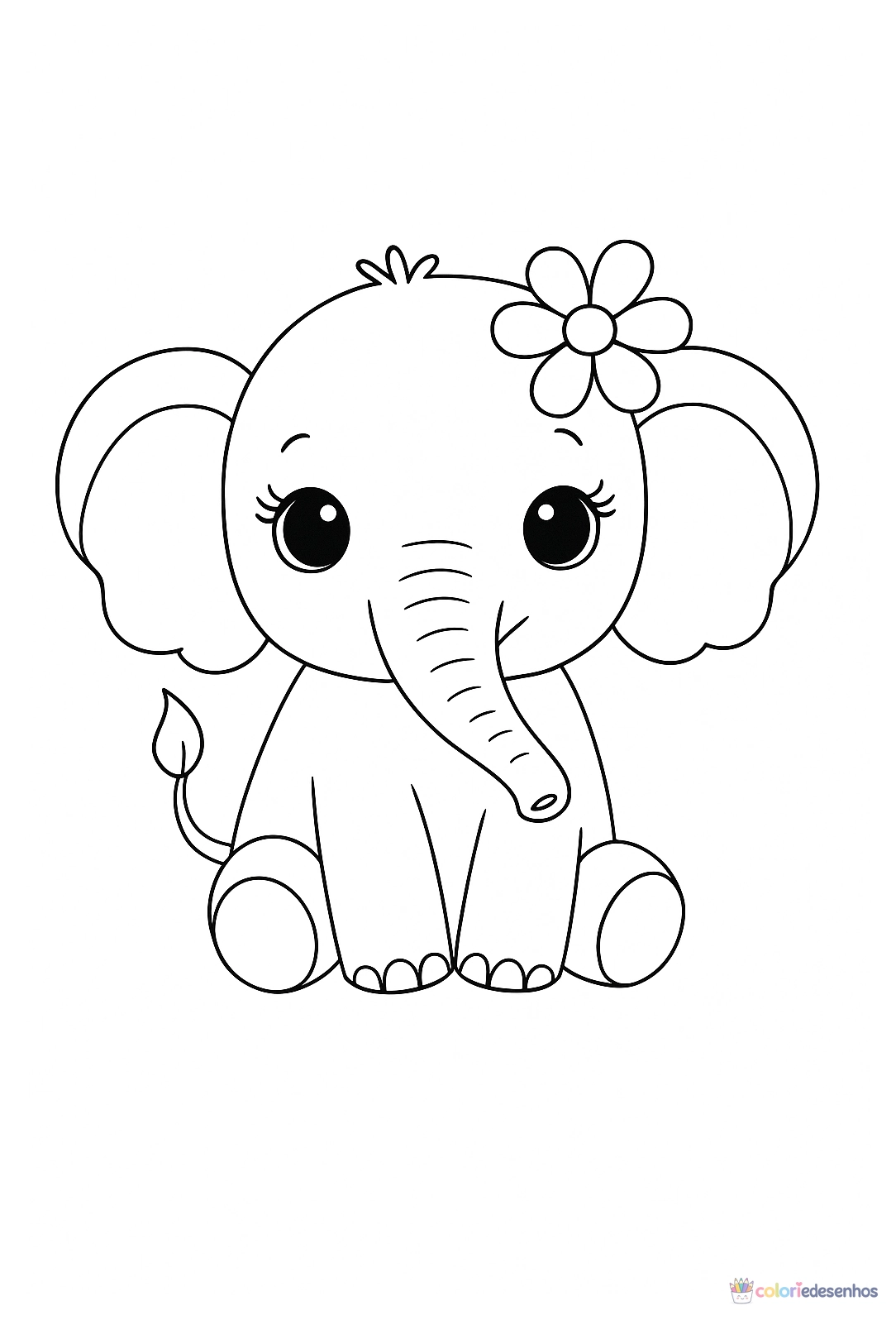 Elefante para colorir