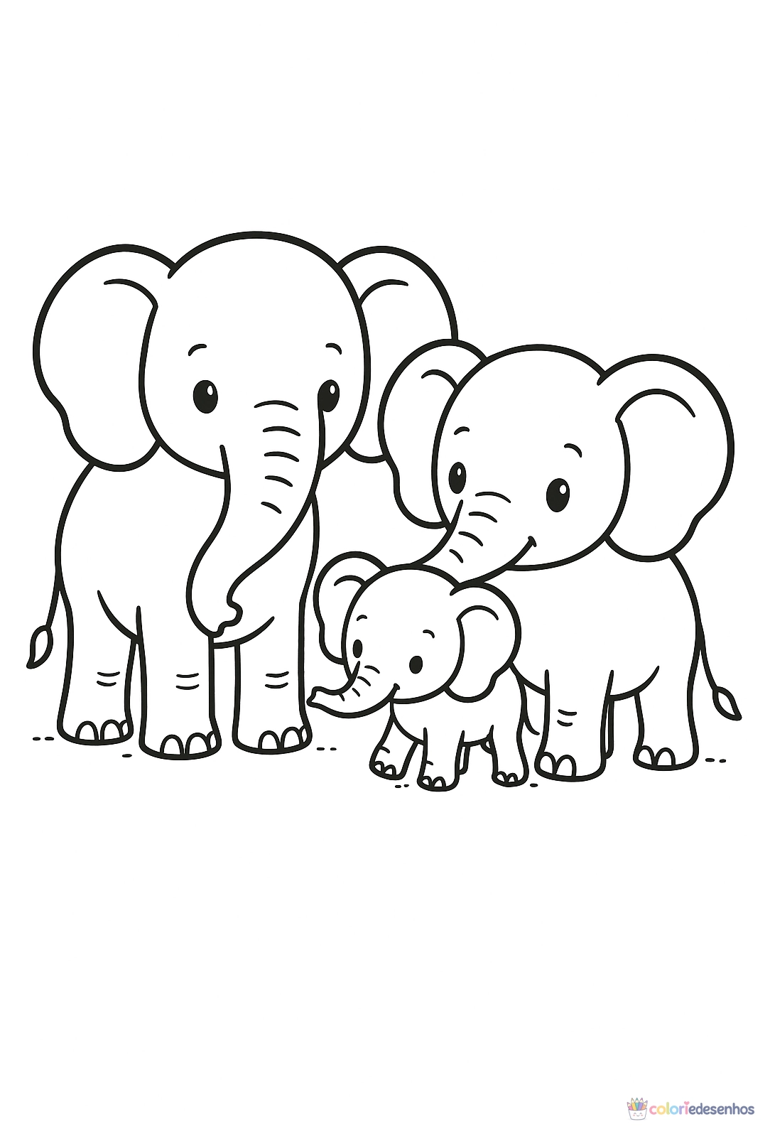 Elefante para colorir