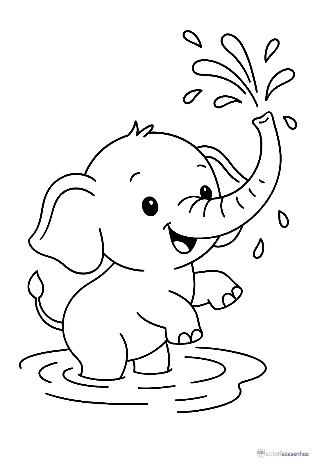 Elefante para colorir