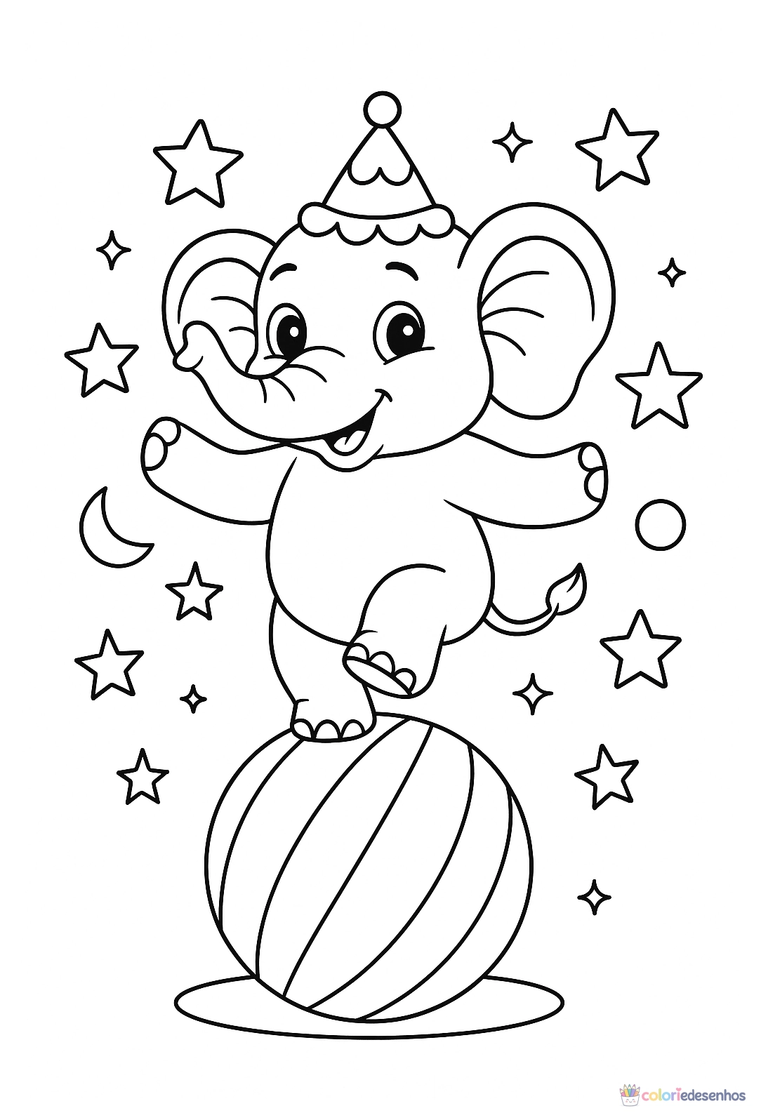Elefante para colorir