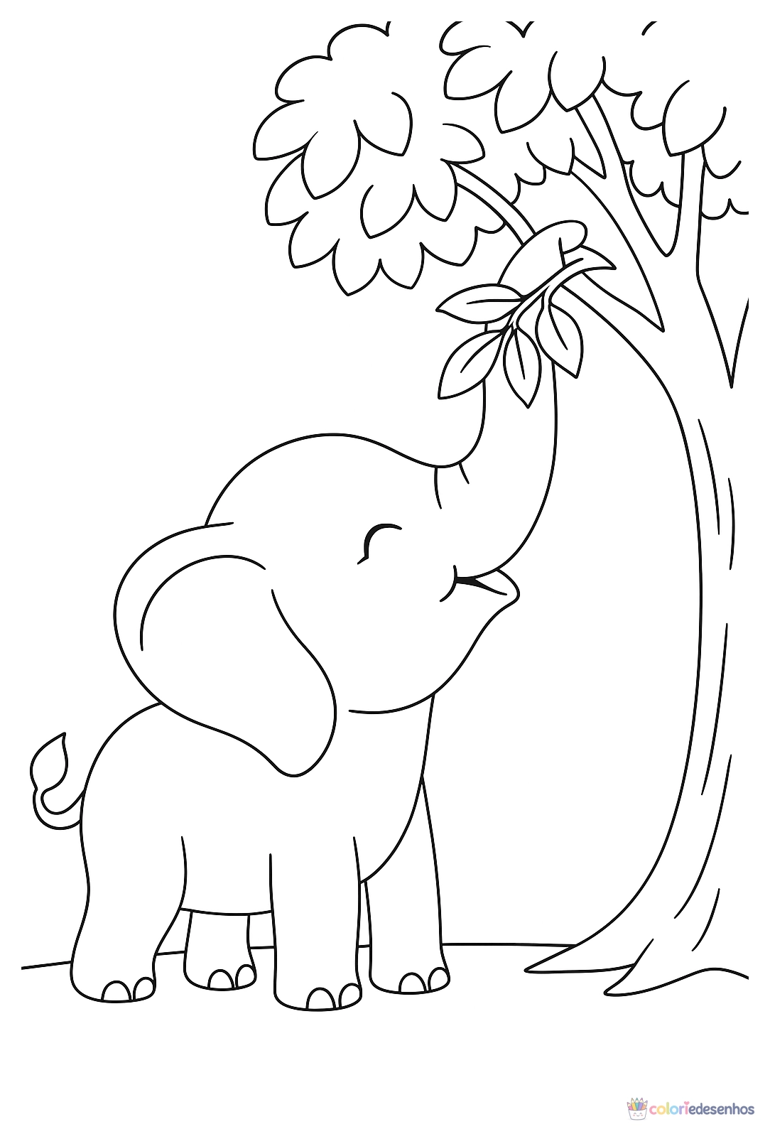 Elefante para colorir