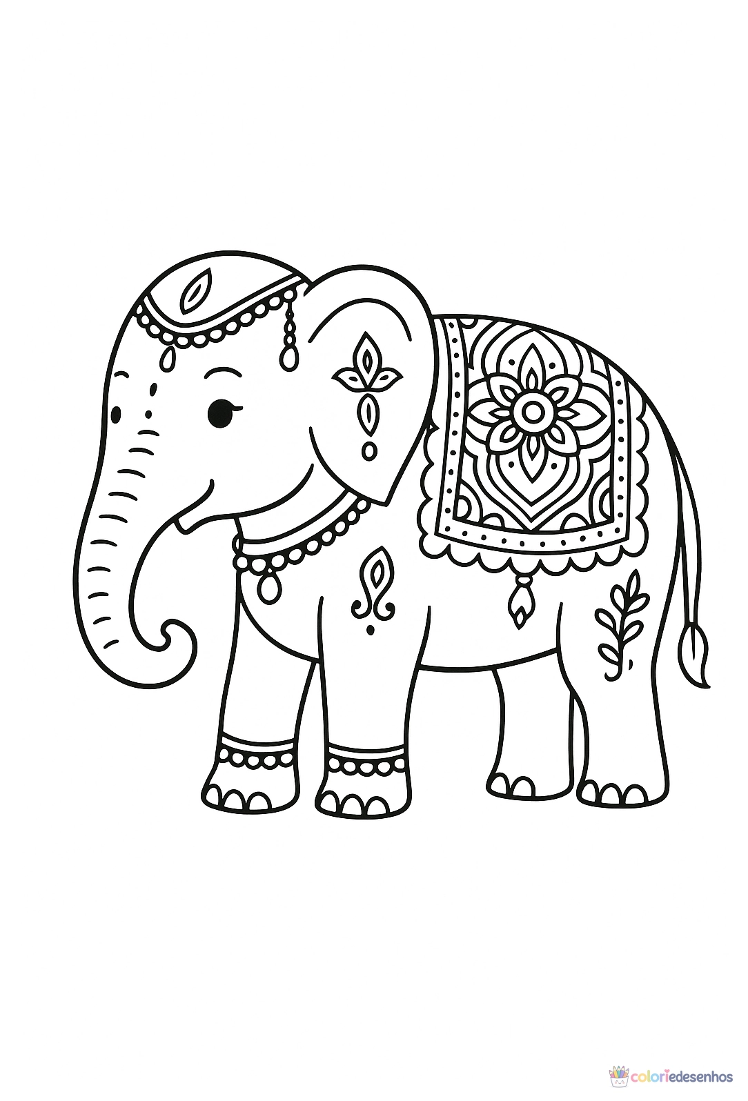 Elefante para colorir