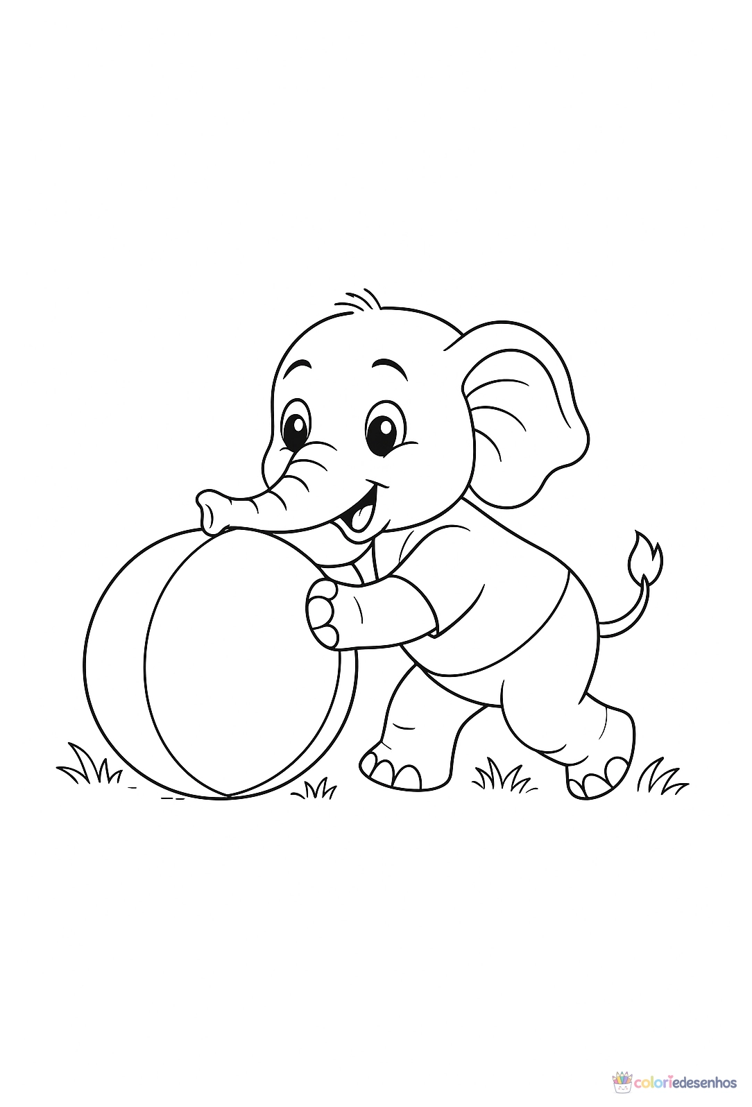 Elefante para colorir
