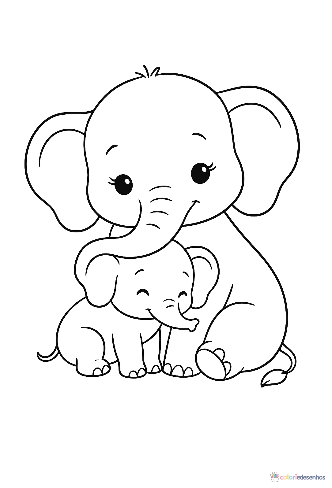Elefante para colorir