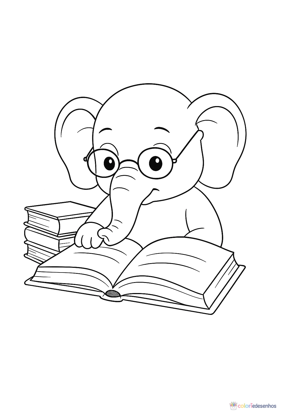 Elefante para colorir
