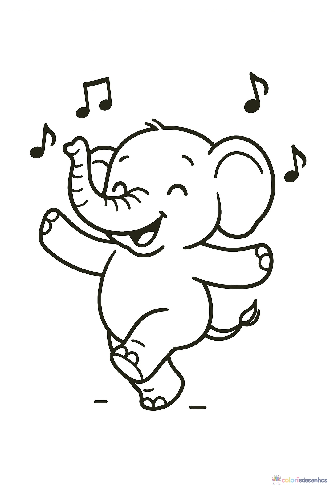 Elefante para colorir