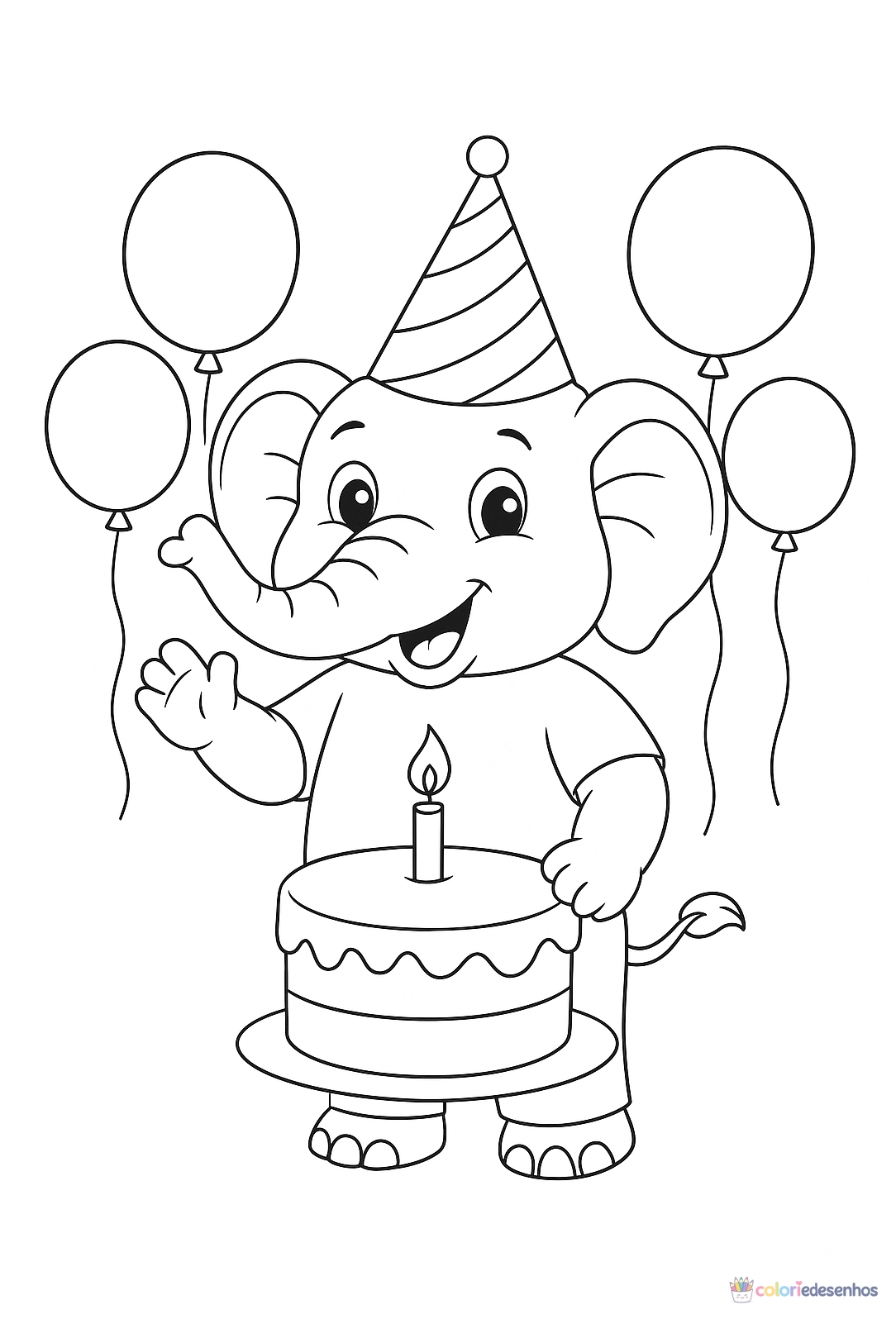 Elefante para colorir