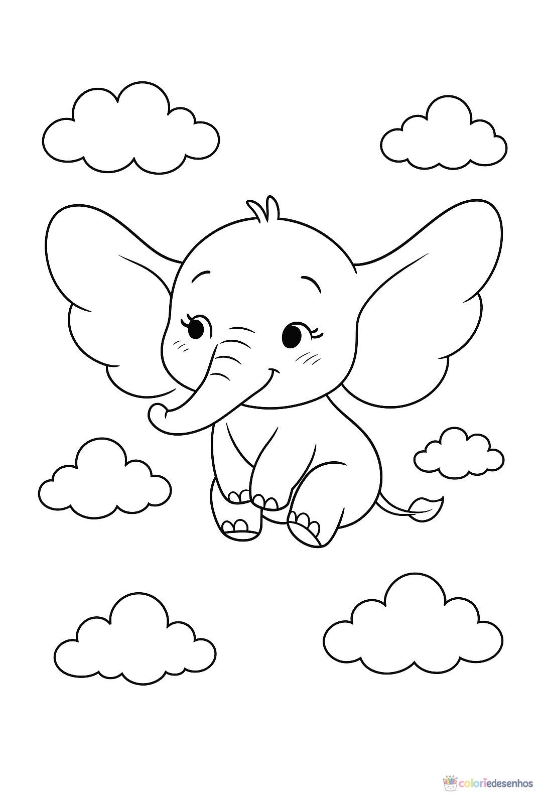 Elefante para colorir