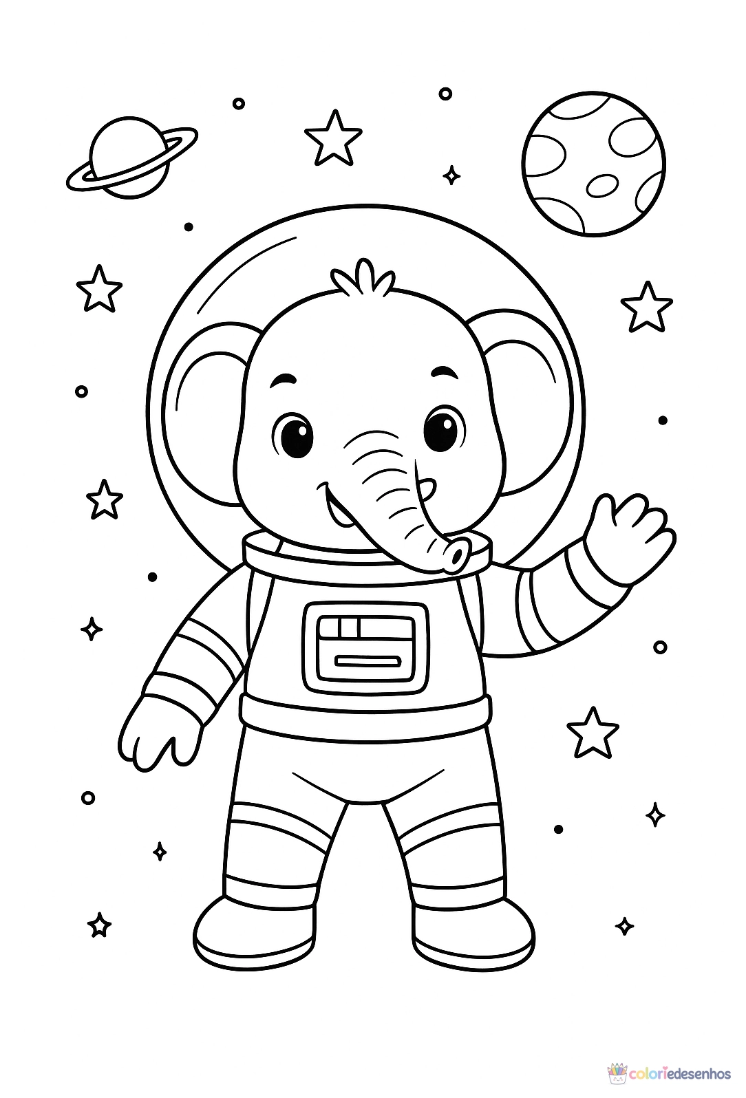 Elefante para colorir