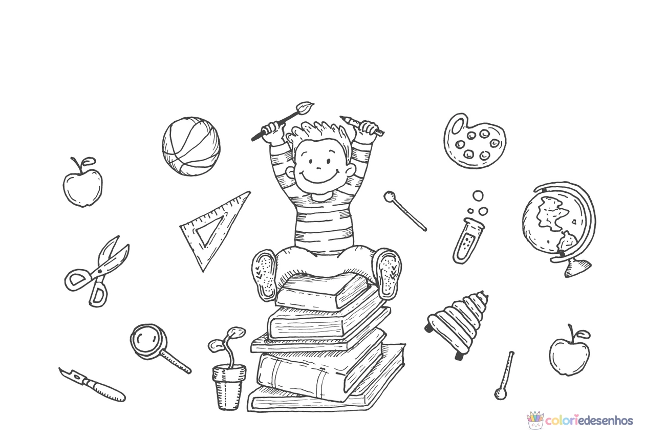 Escola para colorir