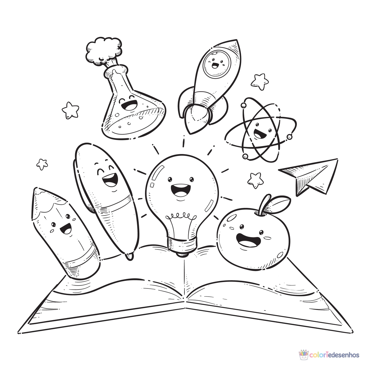 Escola para colorir