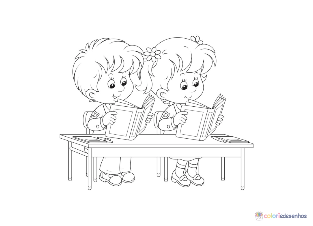Escola para colorir