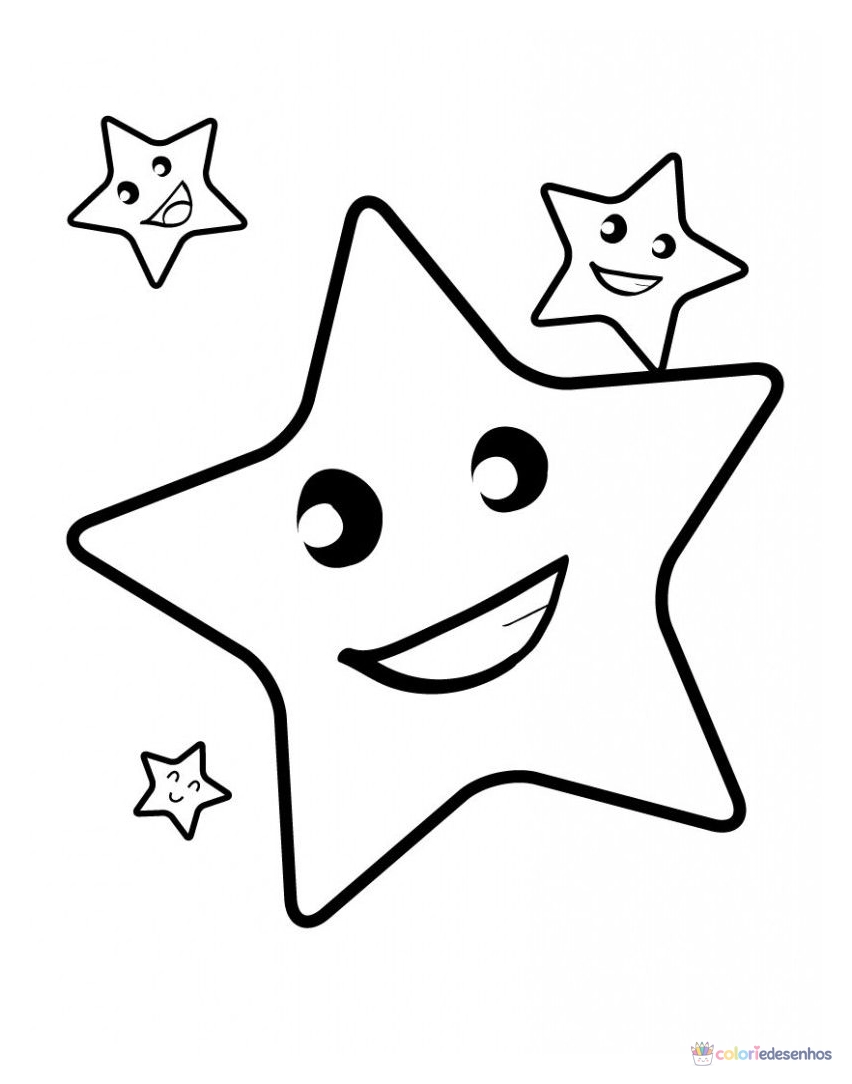 Estrela para colorir