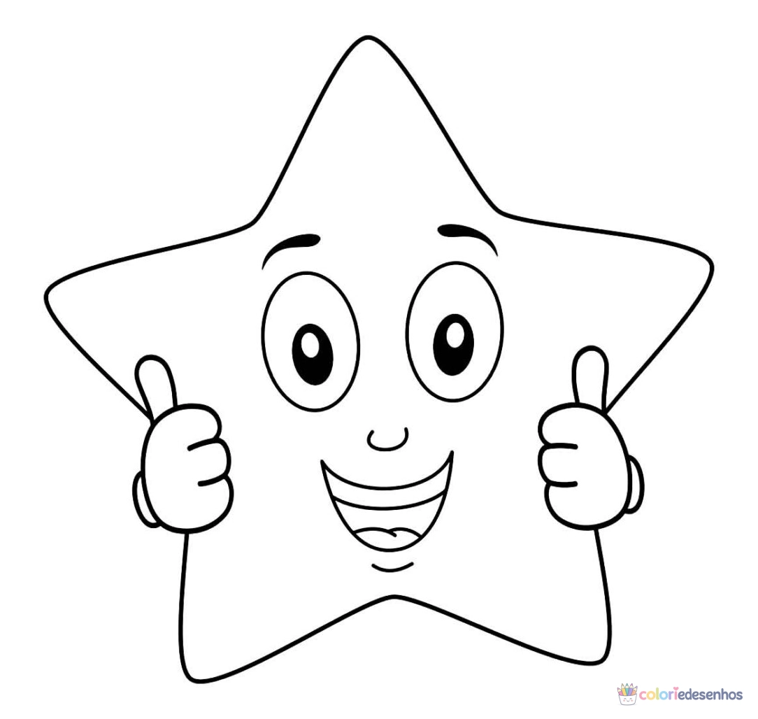 Estrela para colorir