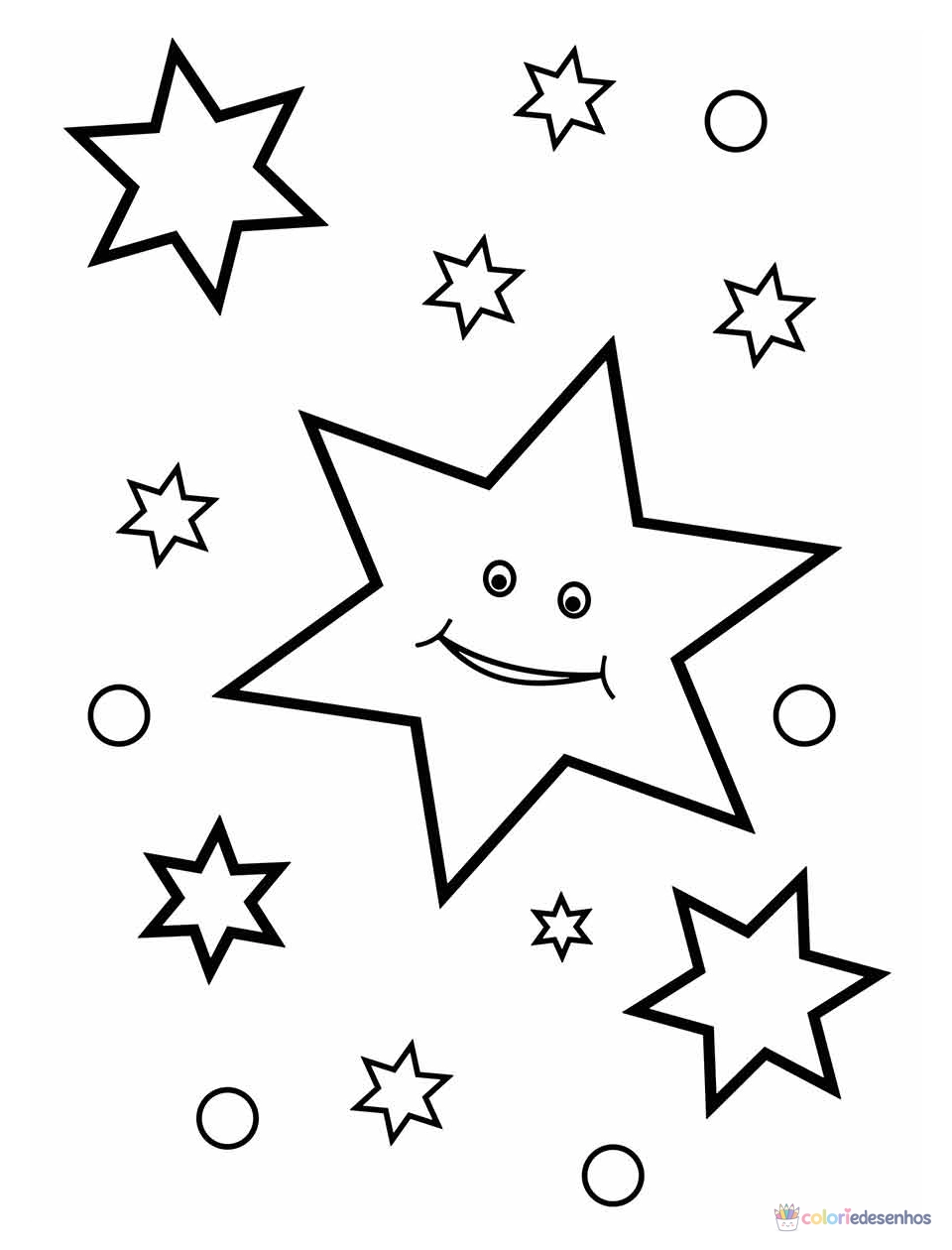 Estrela para colorir