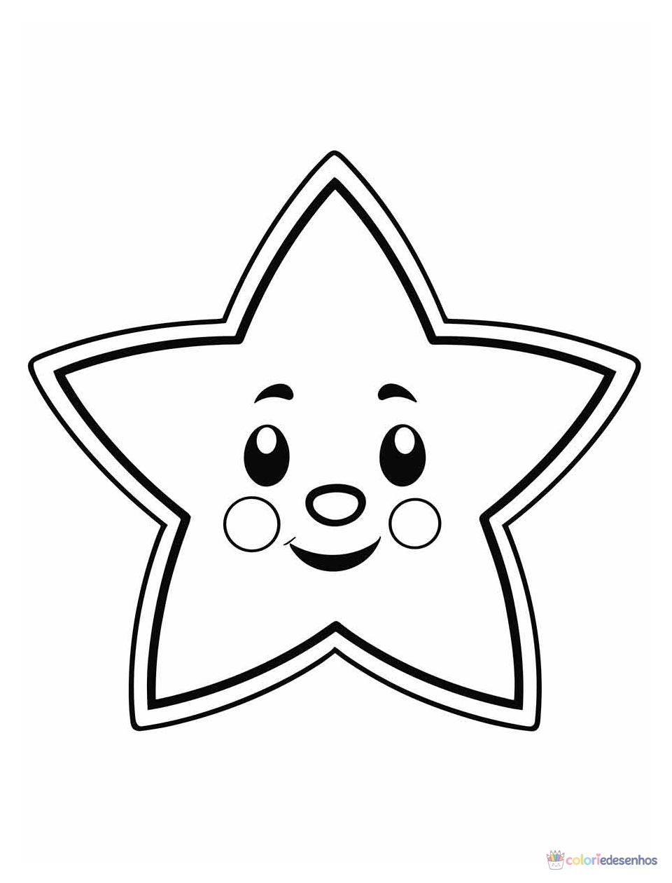 Estrela para colorir
