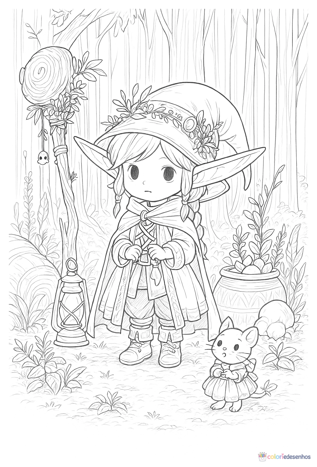 Fadas para colorir