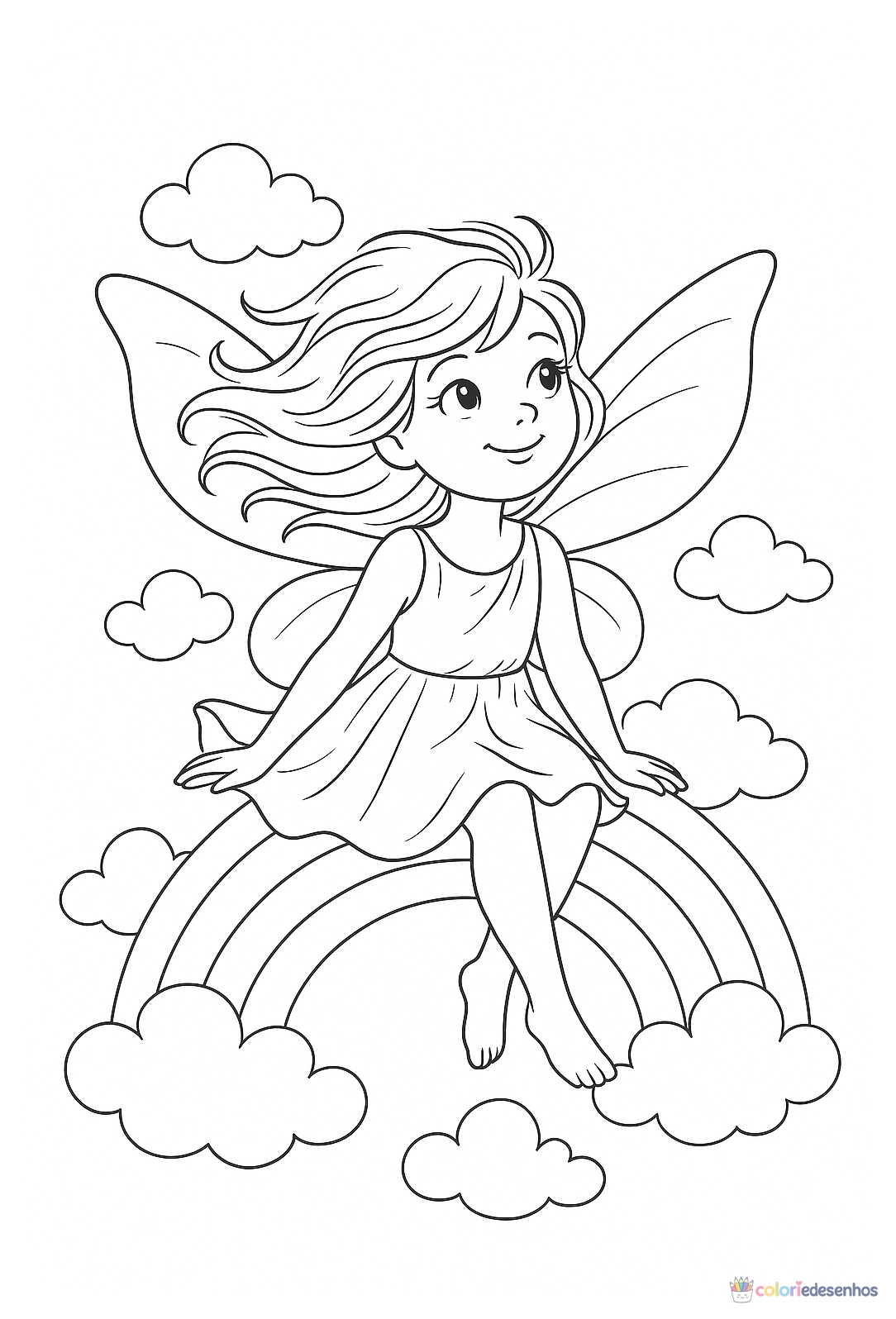 Fada para colorir