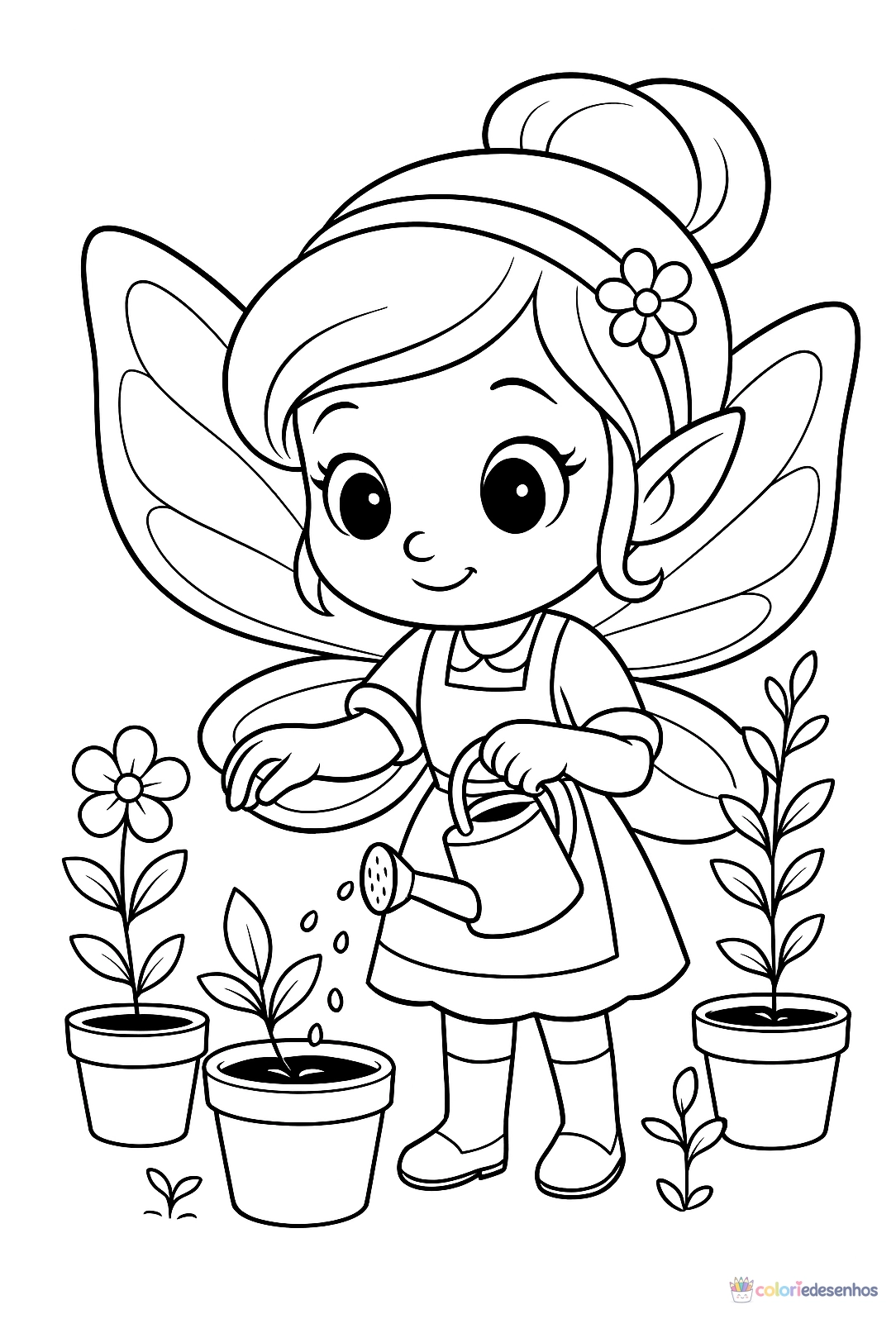 Fada para colorir