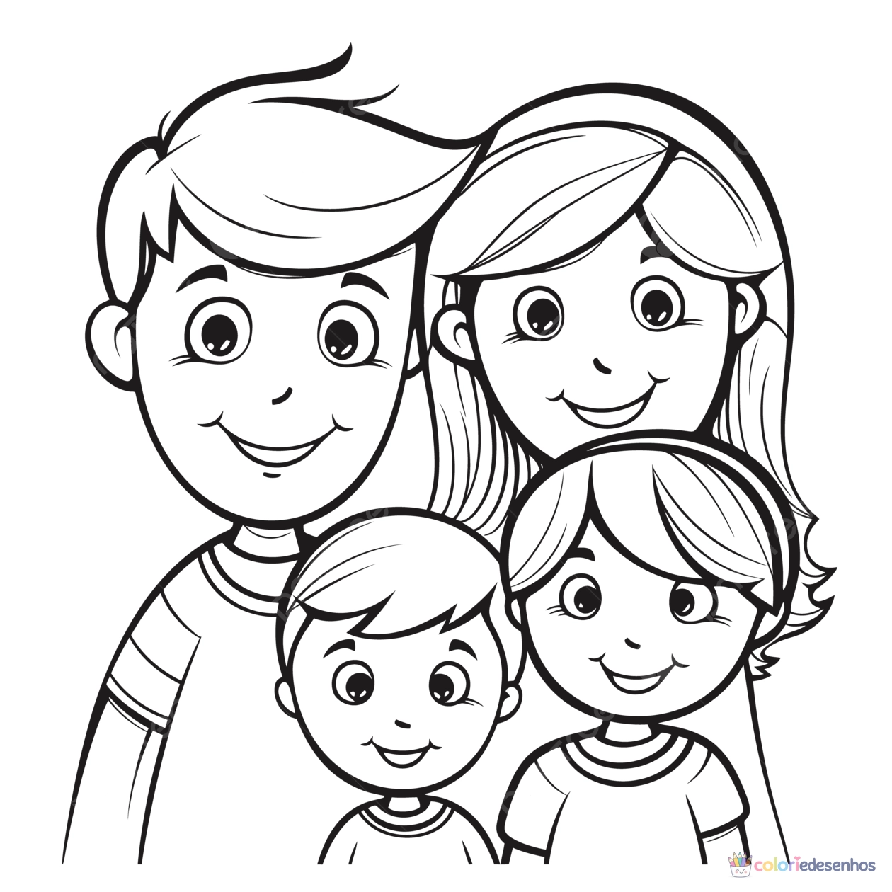 Família para colorir