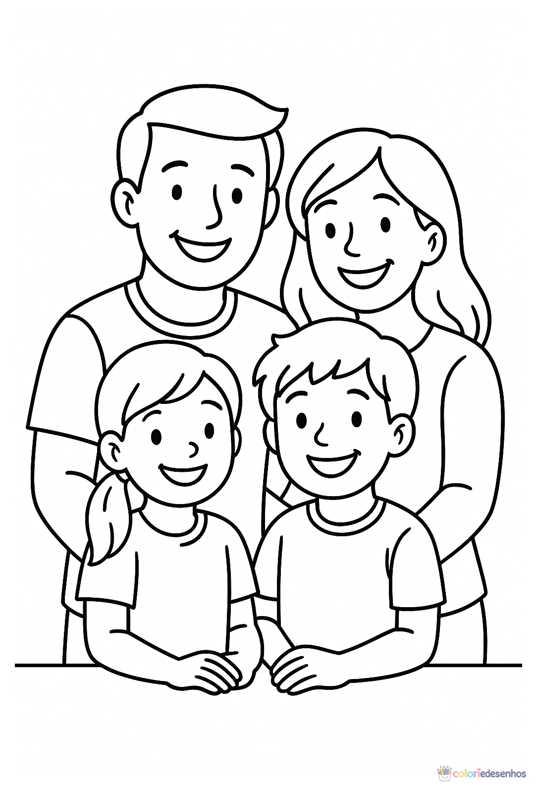 Família para colorir