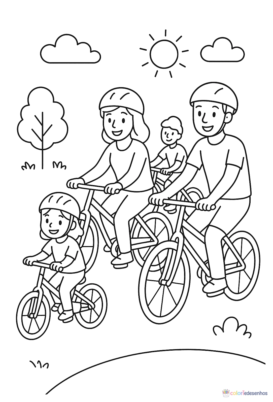Família para colorir