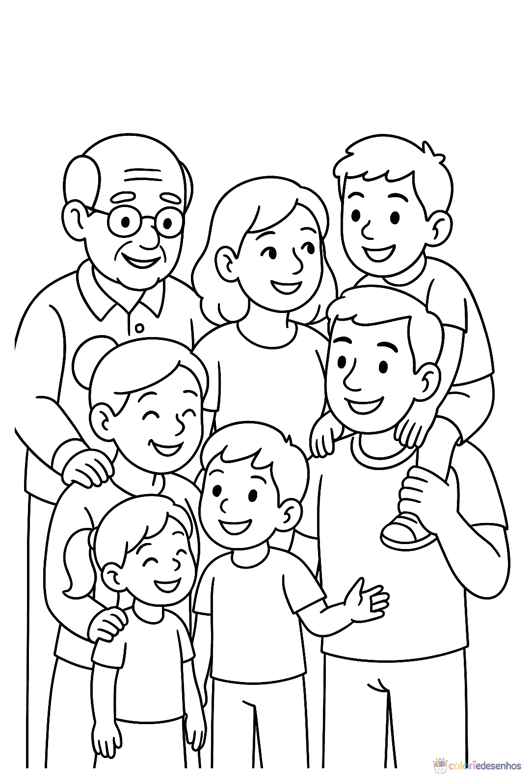 Família para colorir
