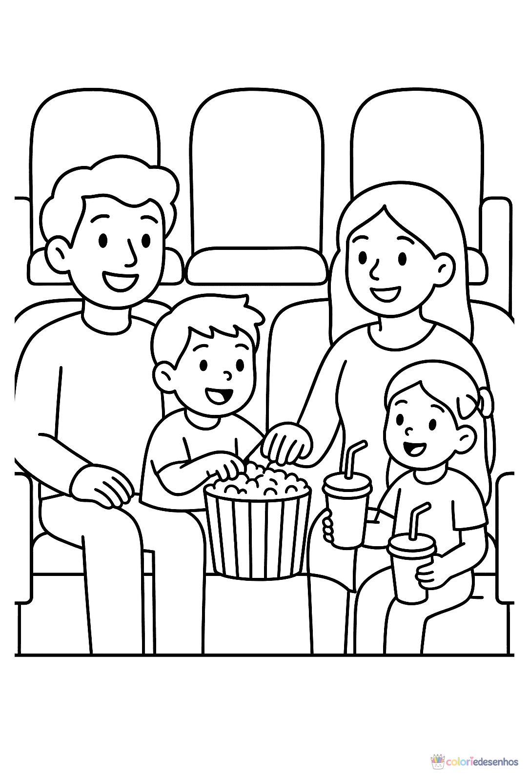 Família para colorir