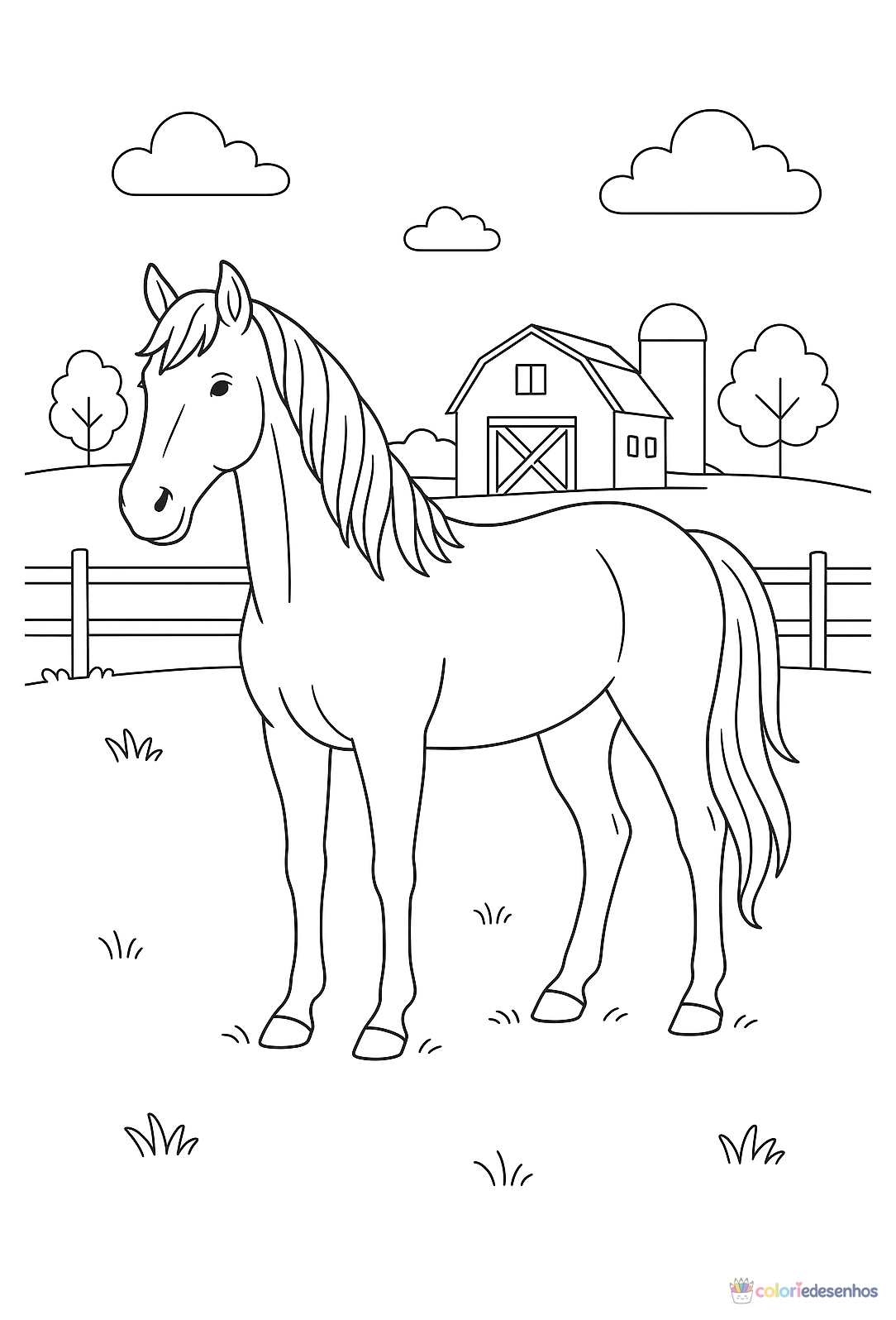 Fazenda para colorir