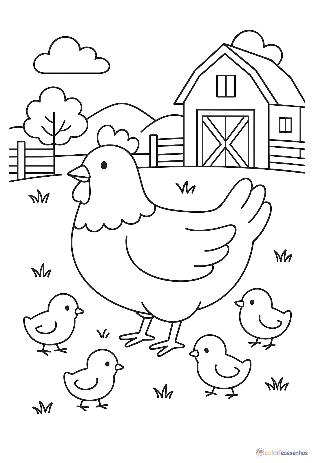 Fazenda para colorir