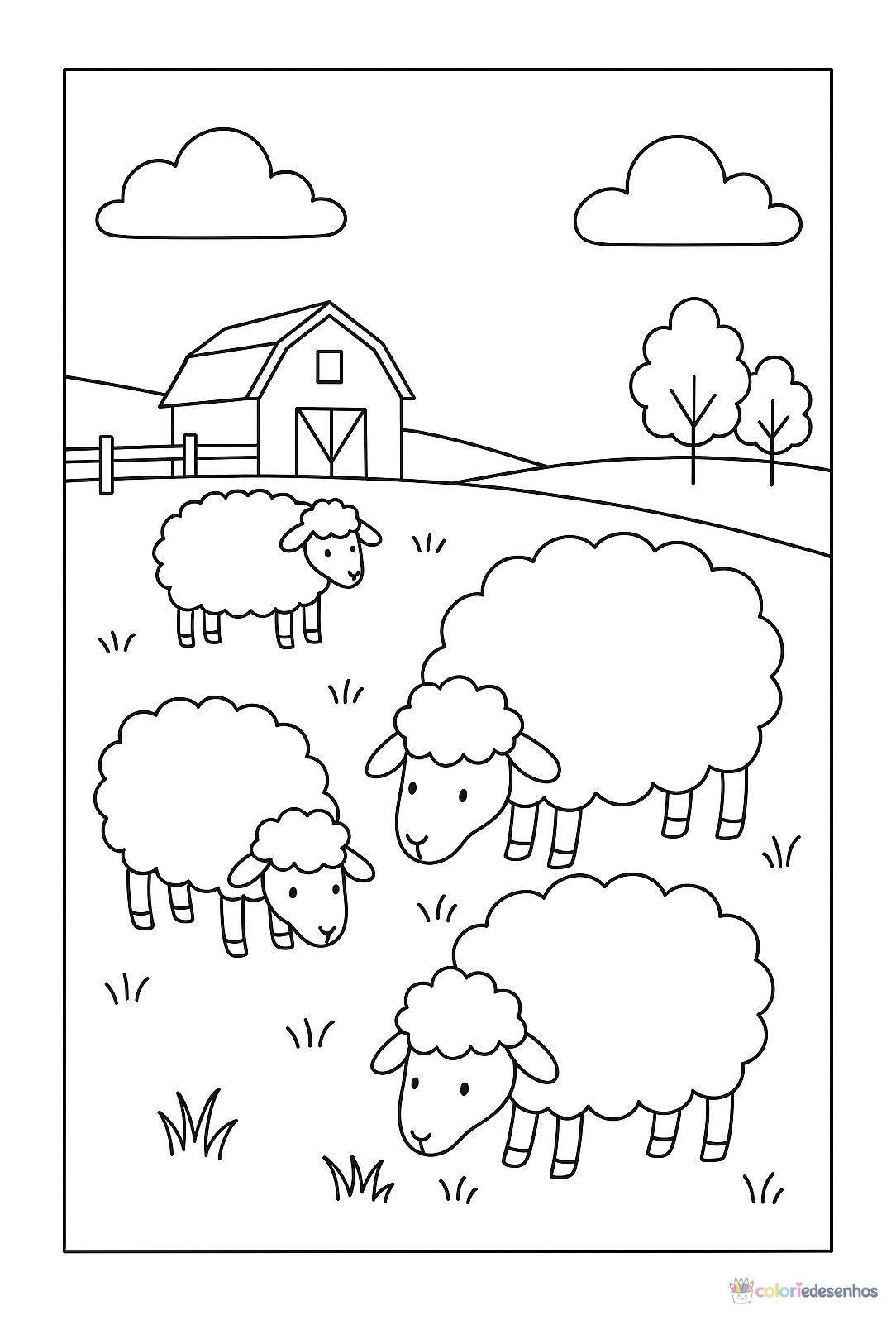 Fazenda para colorir
