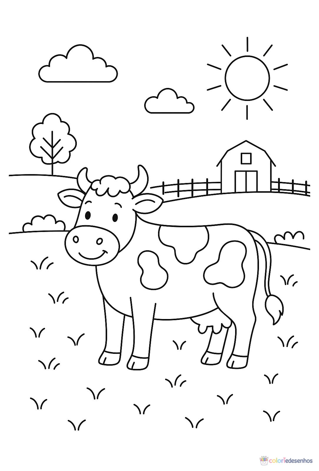 Fazenda para colorir
