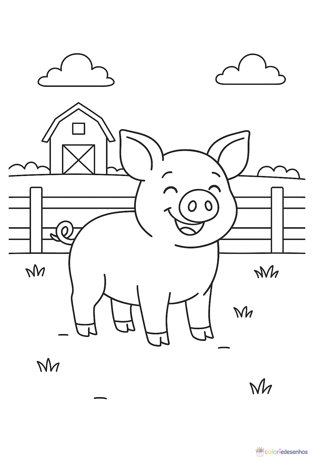Fazenda para colorir