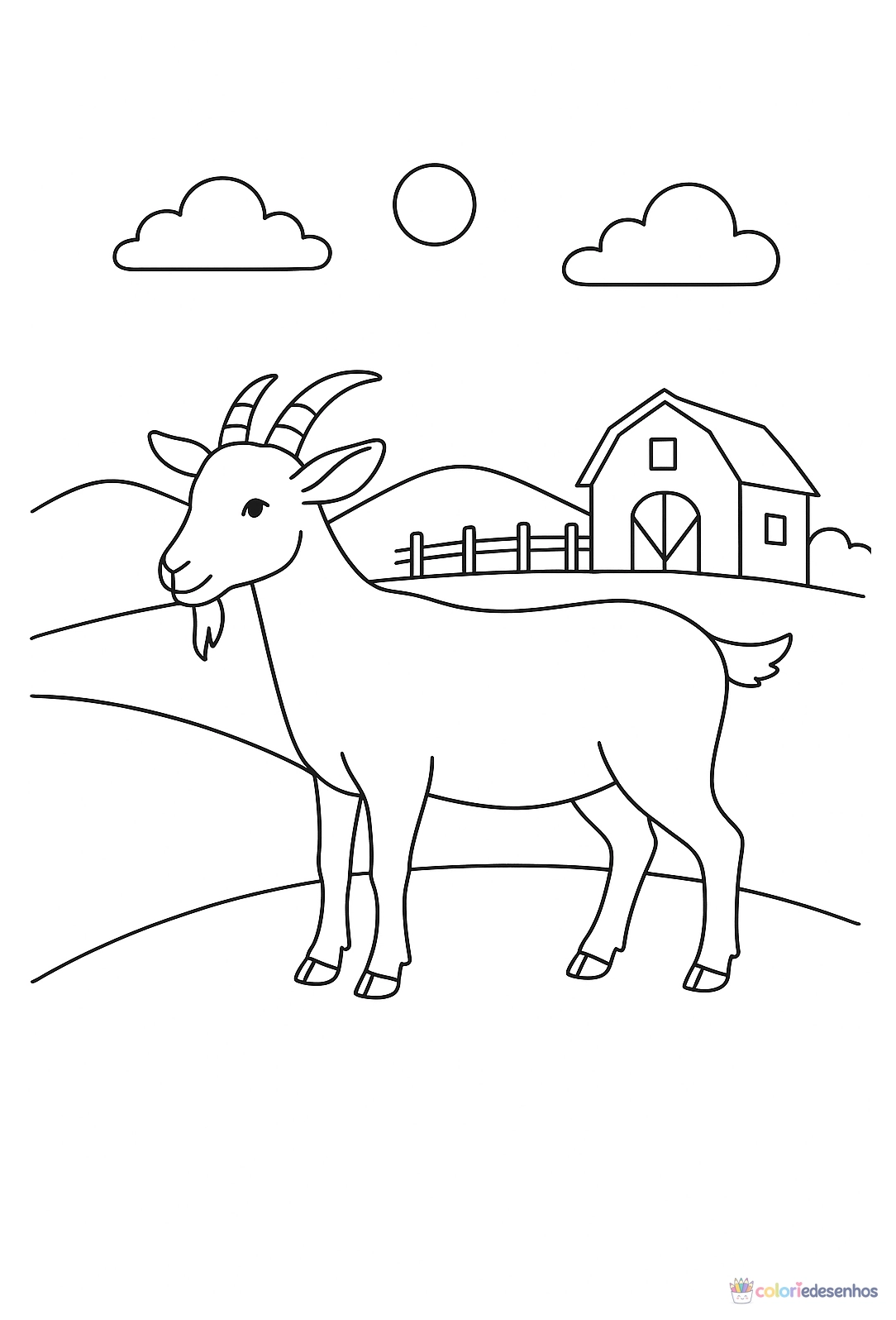 Fazenda para colorir