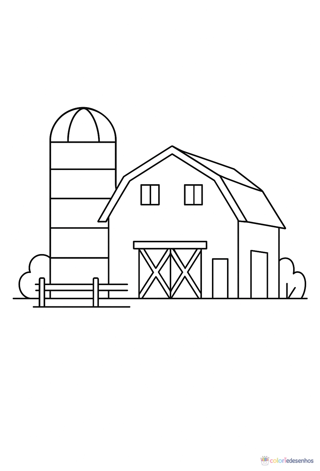 Fazenda para colorir