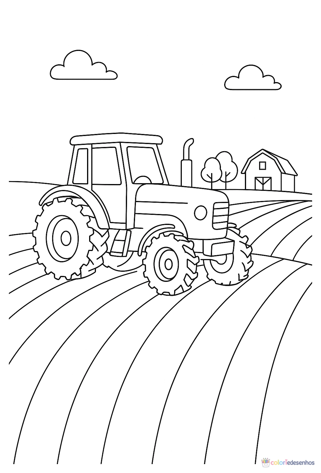Fazenda para colorir