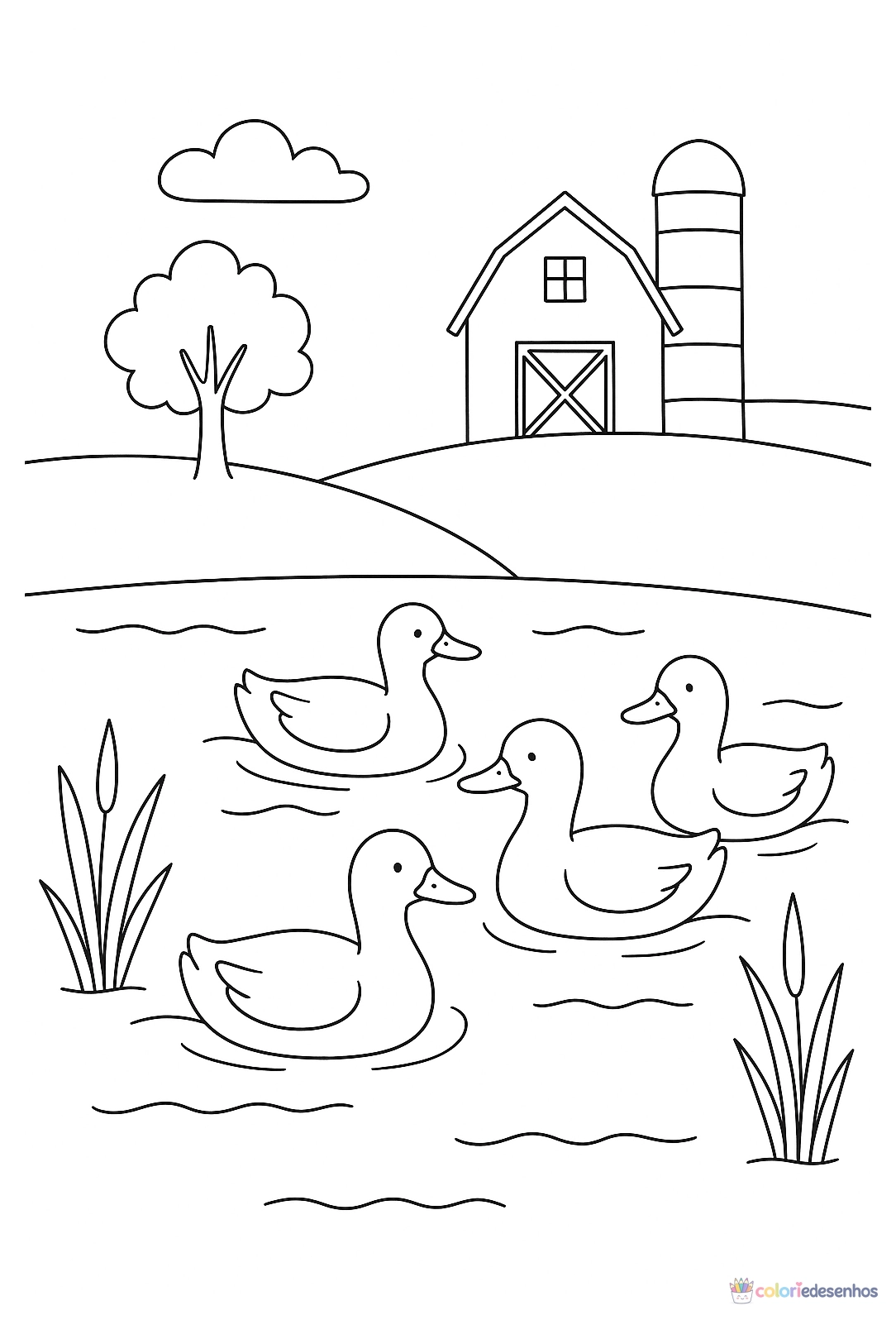 Fazenda para colorir