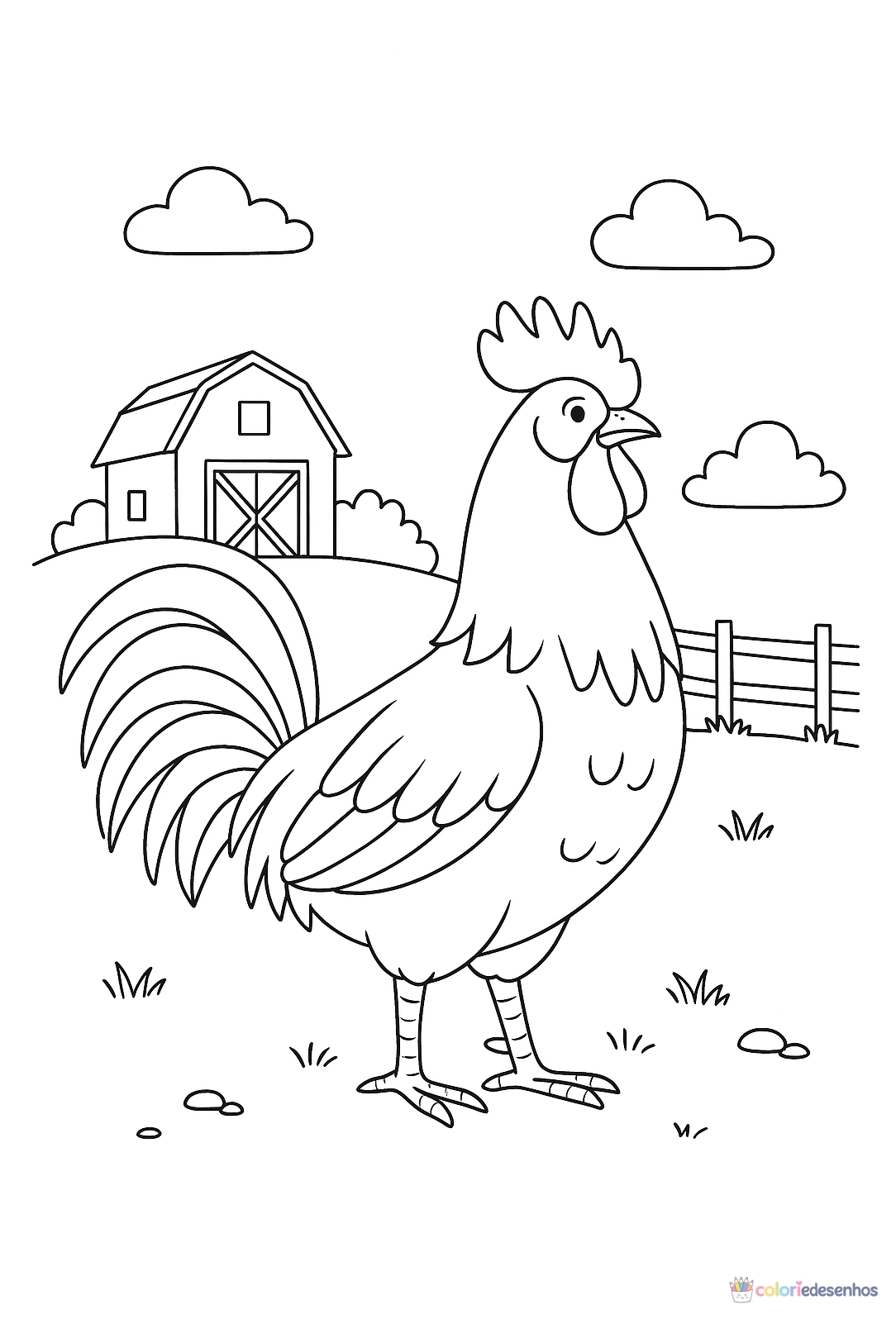 Fazenda para colorir