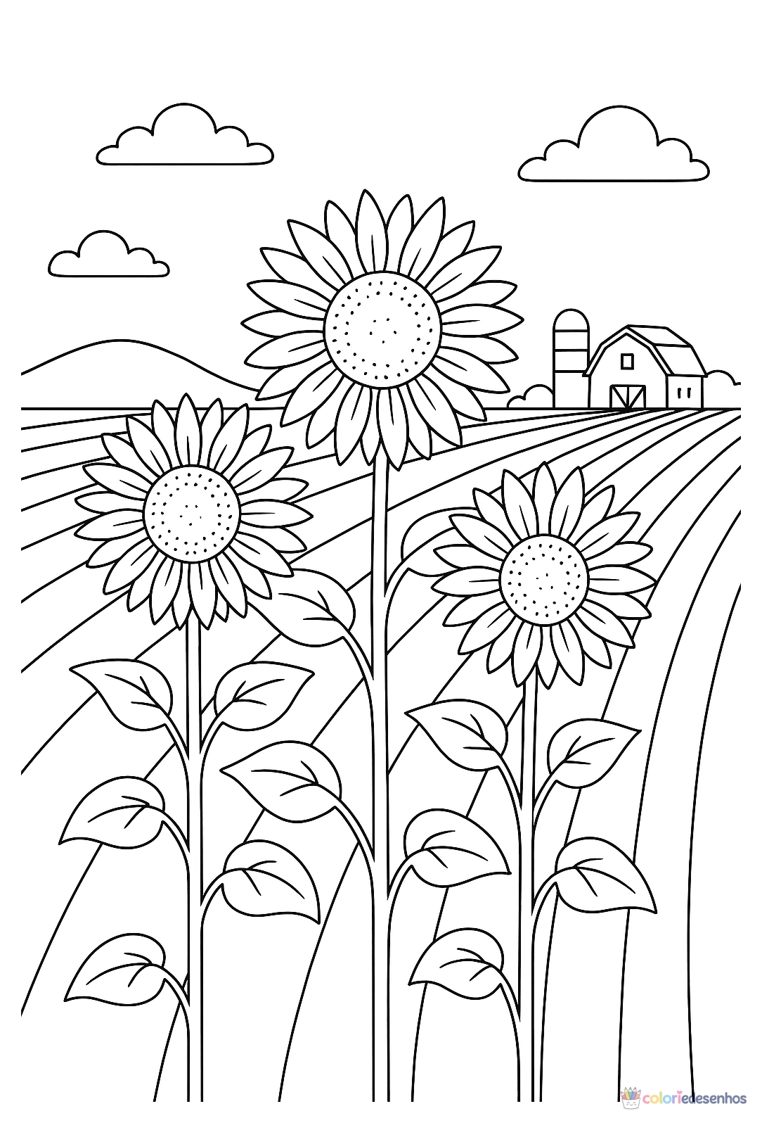 Fazenda para colorir