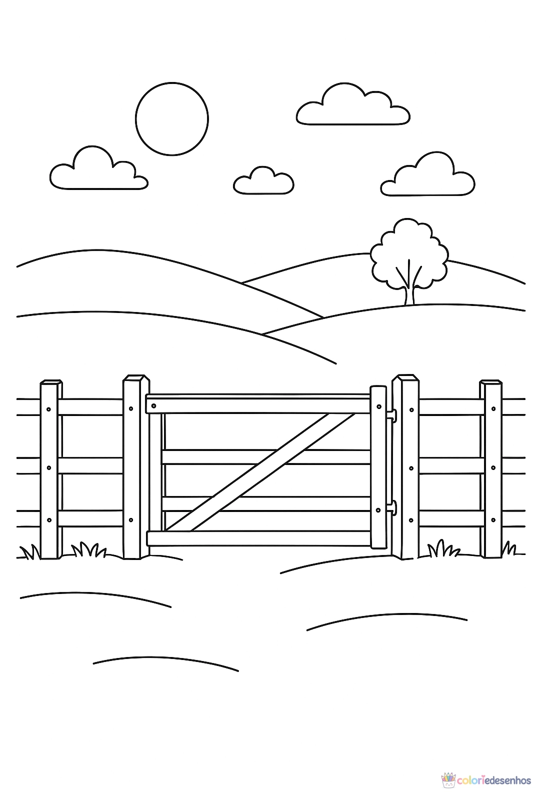Fazenda para colorir