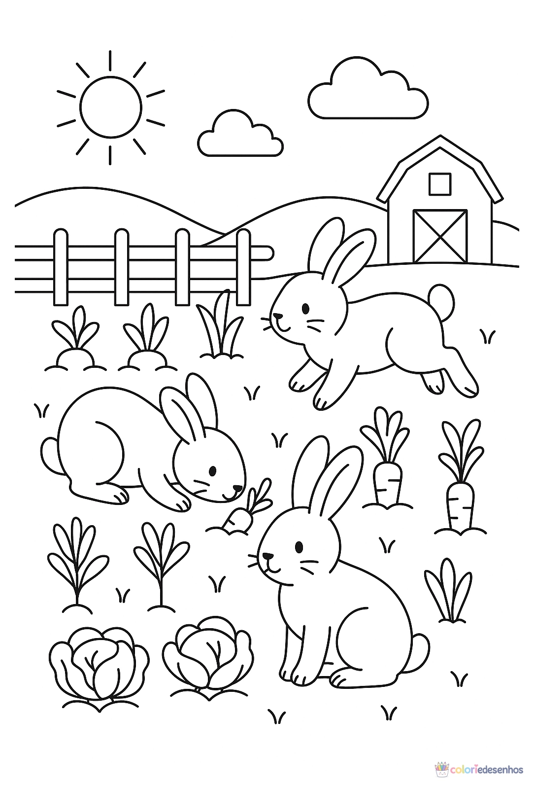 Fazenda para colorir