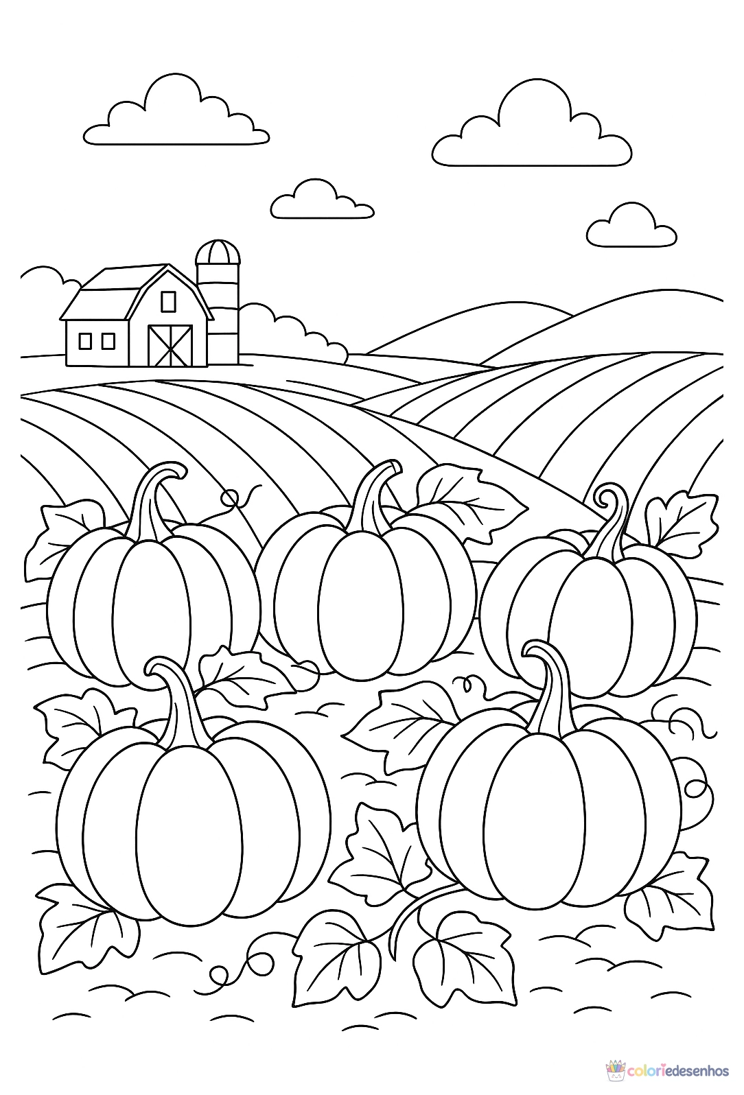 Fazenda para colorir