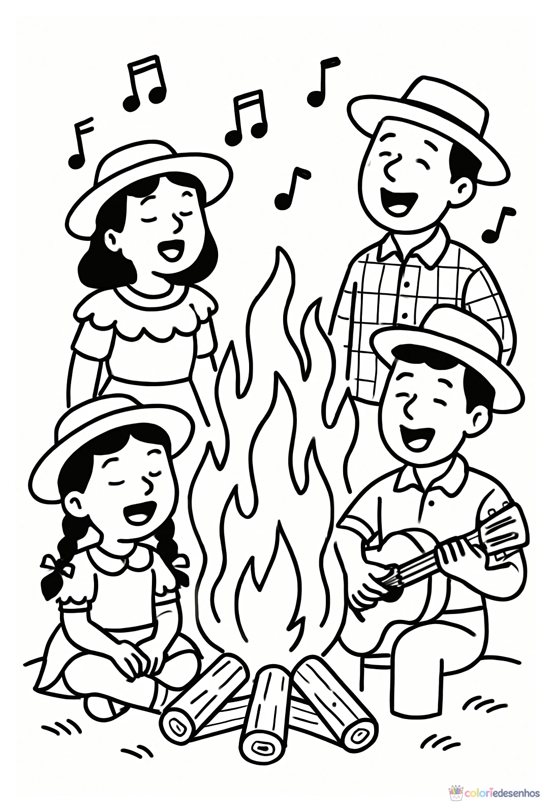 Festa Junina para colorir