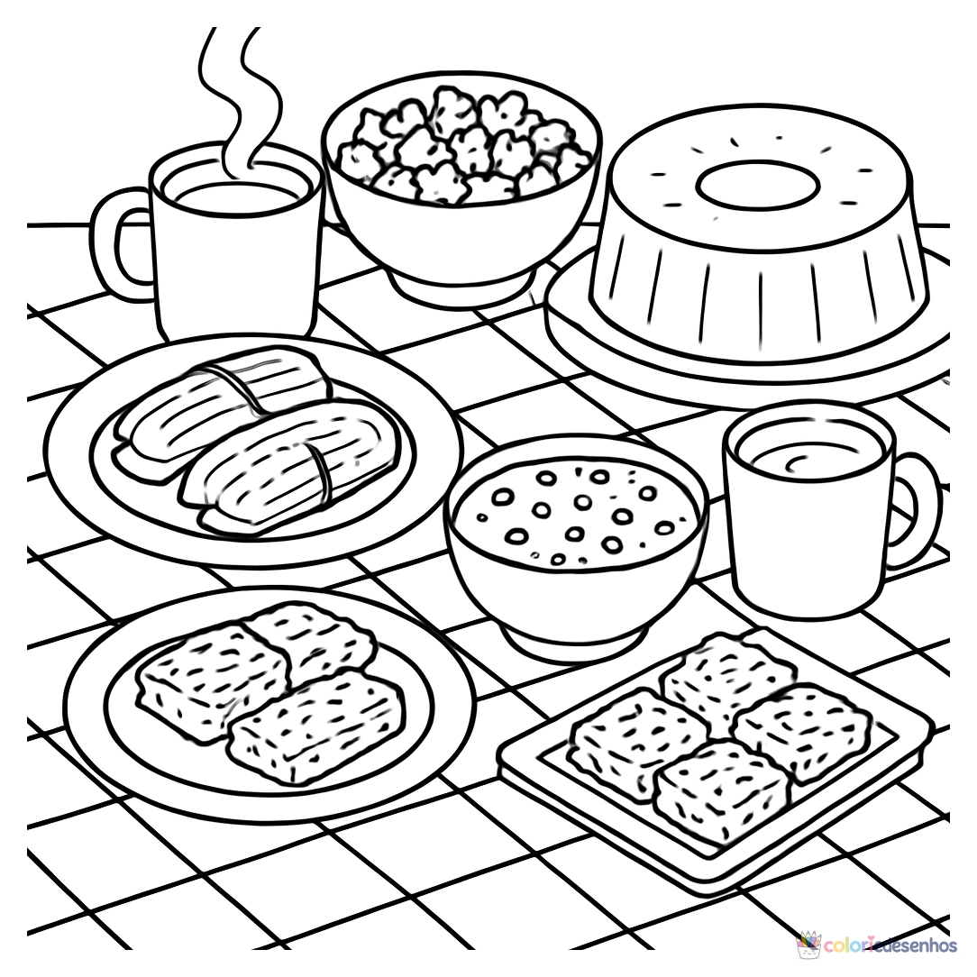 Festa Junina para colorir